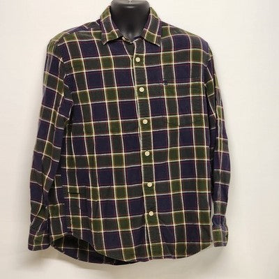 Timberland Men’s Medium Plaid Flannel Shirt Green BlueTimberland Button Down
