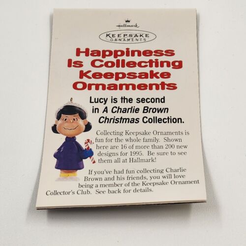 Hallmark Keepsake 1995 Christmas Ornament LUCY Charlie Brown Christmas Peanuts
