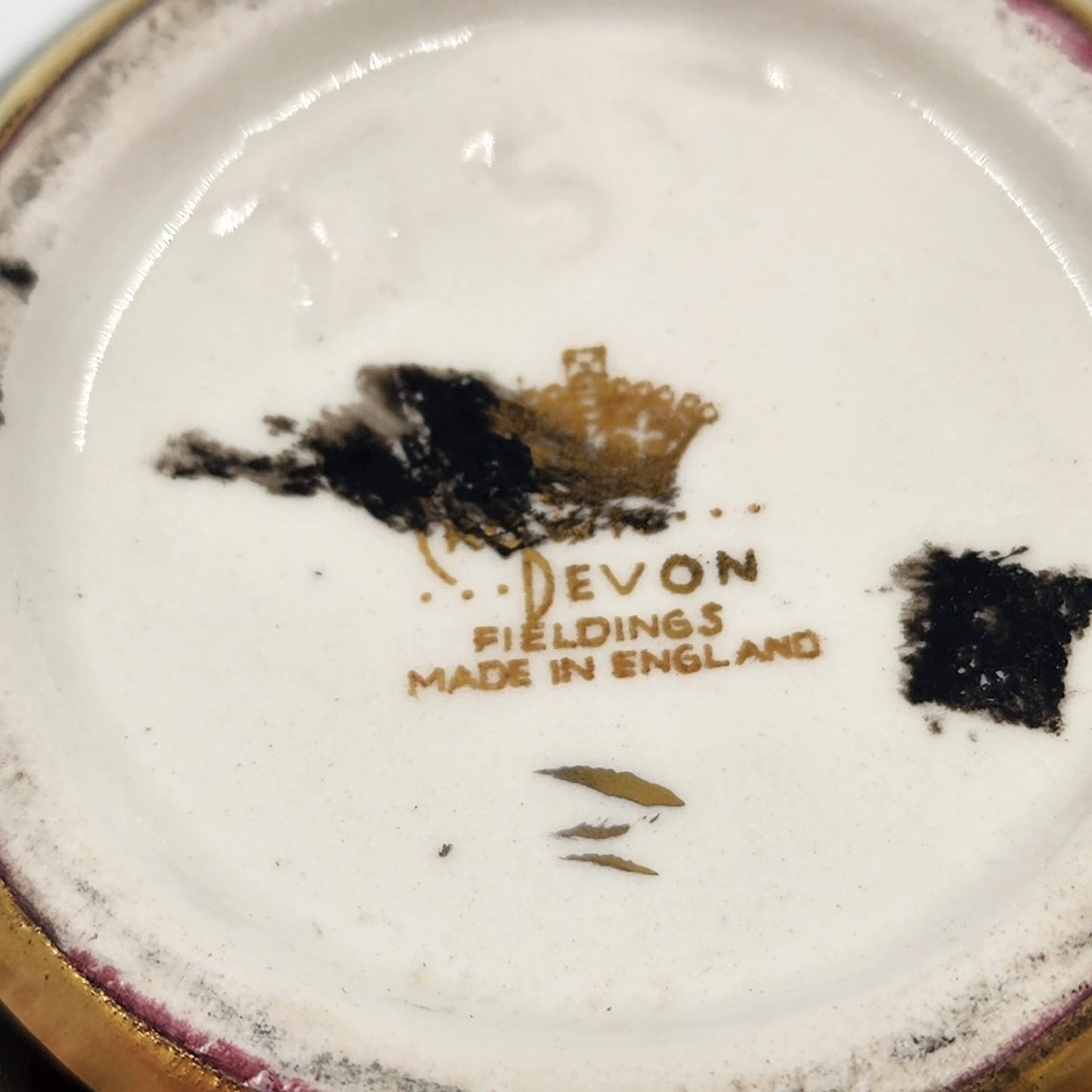 Crown Devon England Variant Polychrome Blue Willow 5" x 4" Tea Biscuit Jar