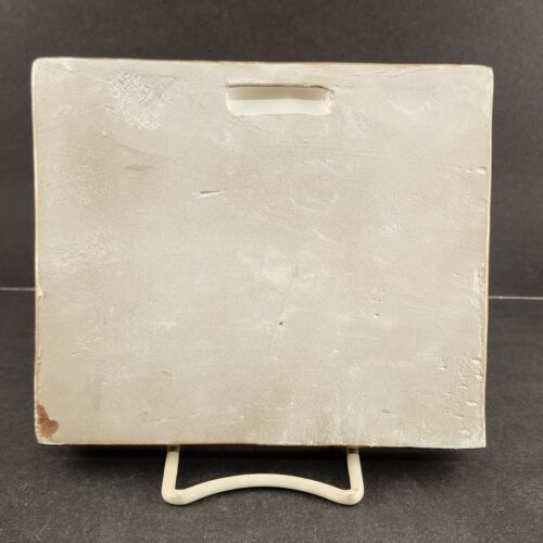 Molded Resin 3D Wall Art Cottage Shrubbery Street Scene Picture Frame Signed