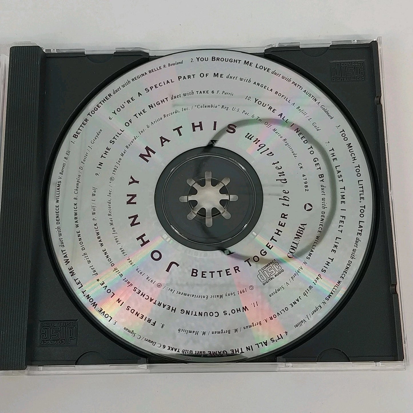 Johnny Mathis CD Lot of 3 Mathis On Broadway, Better Together, All About Love