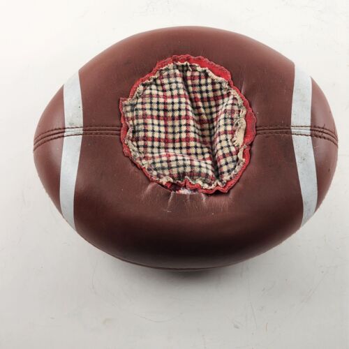 Armchair Quarterback Football Shaped Drink Beverage Holder Weighted Vintage 8"