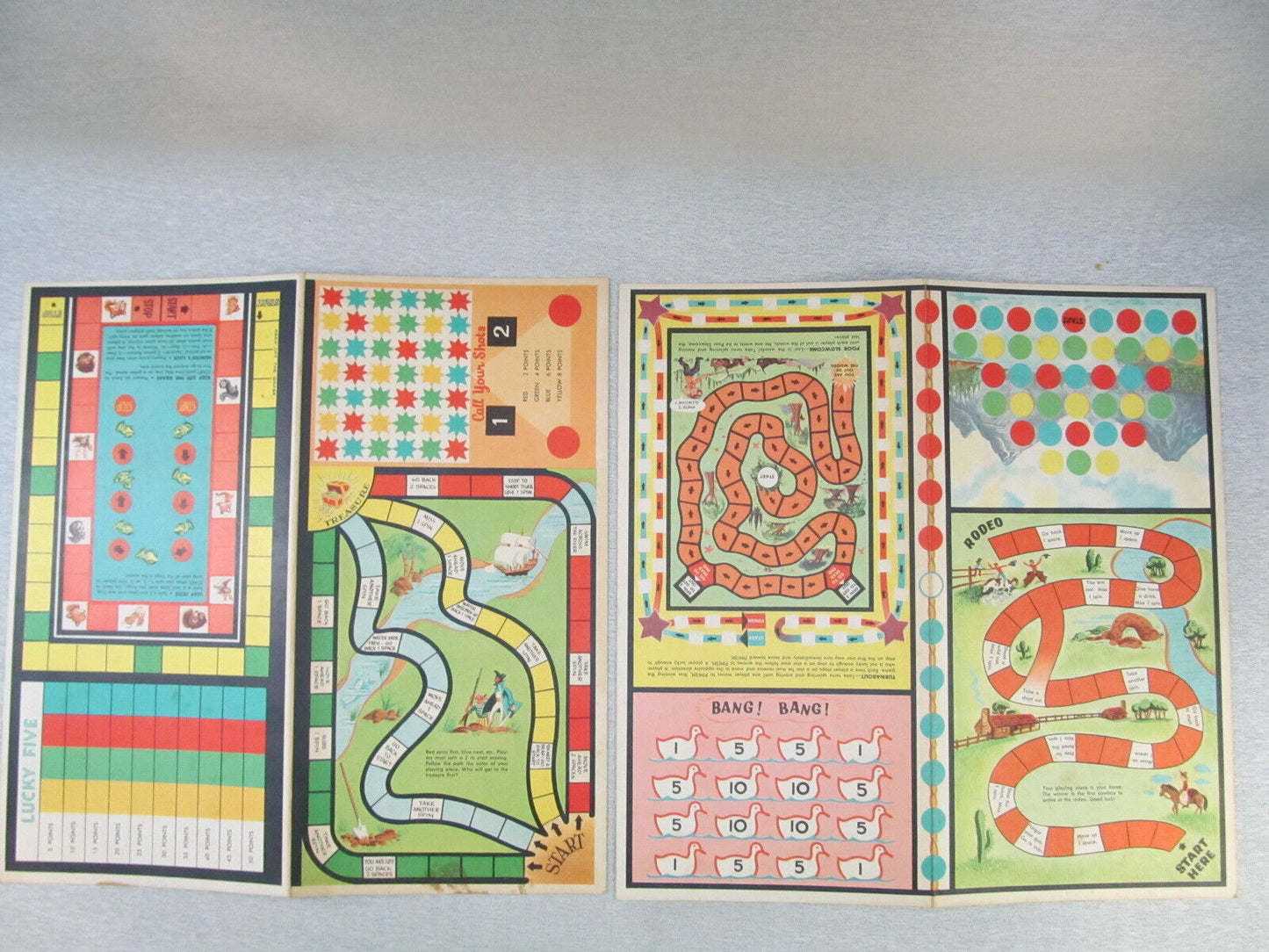 54 Game Lot 1960 Whitman Bingo Pachisi Sleeping Beauty AS IS for Parts