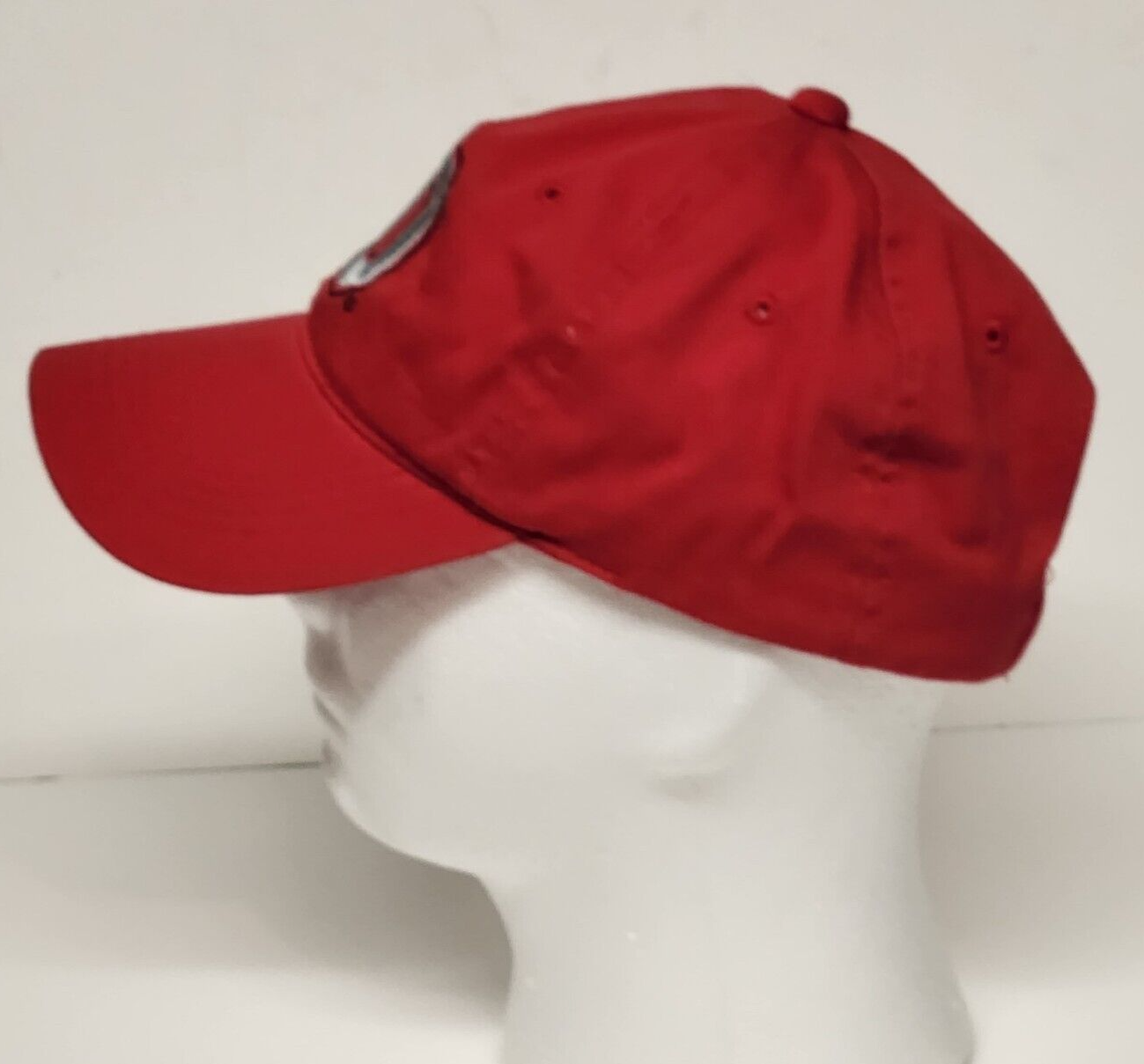 Block O Ohio State Buckeyes Red Hat Hook Loop Size Adjustment Cap NCAA Vintage