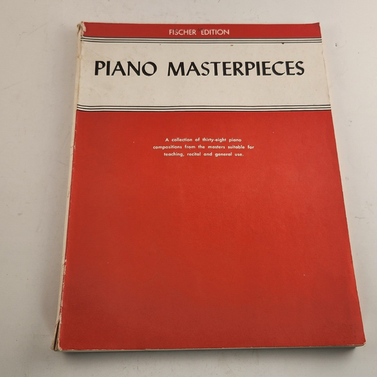 Piano Masterpieces Piano Song Book Fischer Edition with 38 Vintage Compositions
