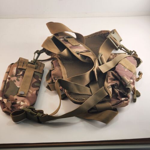 Jueachy Camo Sling Side Bag Backpack With Clipped Detachable Phone Case