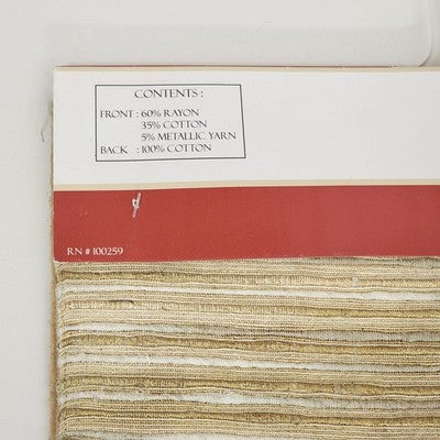 Table Runner Gold White Tradewinds Designer Collection Linen 13x72 Tapered Ends