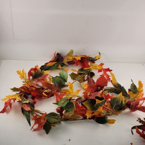 Silk Flowers Fall Autumn Decor Faux Floral Arrangement Craft Leaves Garland