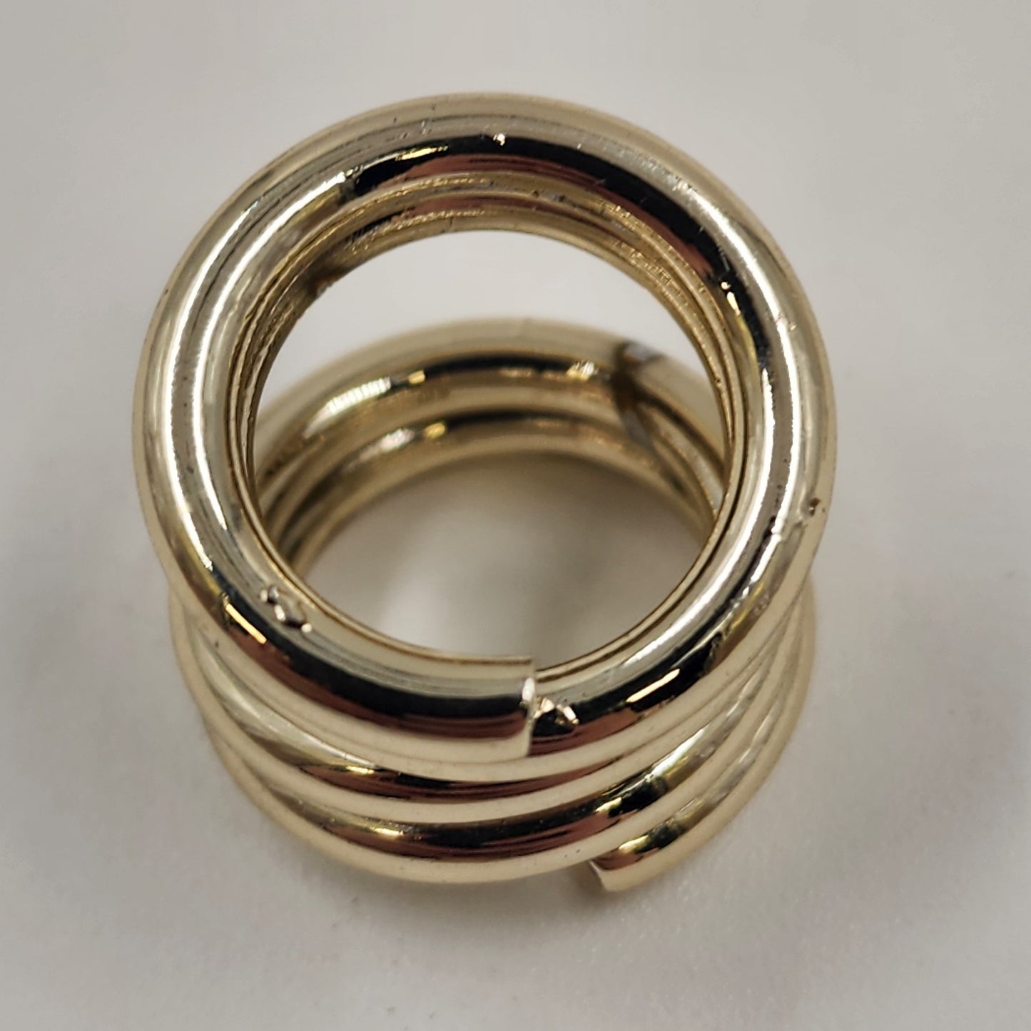 Classic Silver Tone Wrap Ring Round Bar Accent Fashion Jewelry Size 3 Vintage