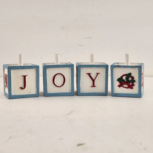 Avon Christmas Snowman Spelling Blocks Snow JOY Noel HOLY Hope 2003