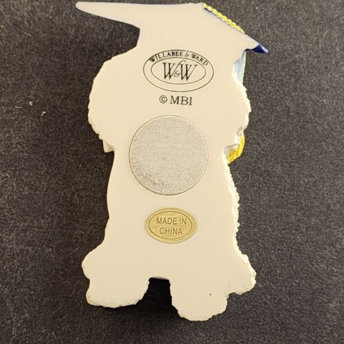 Bichon Frise Refrigerator Magnet School Diploma Dog Figurine Willabee Ward MBI