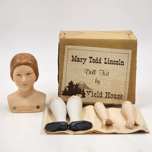 Mary Todd Lincoln Doll Kit Yield House Inc Head Arms Legs Body Fabric & Pattern