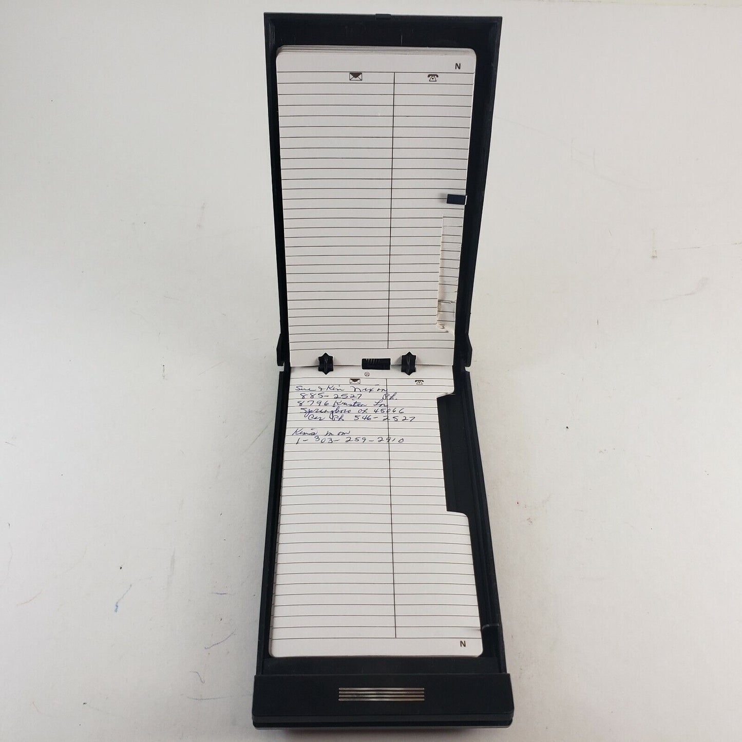 Push Button Pop-Up Address Book Vintage Desktop Phone Contact Information Holder