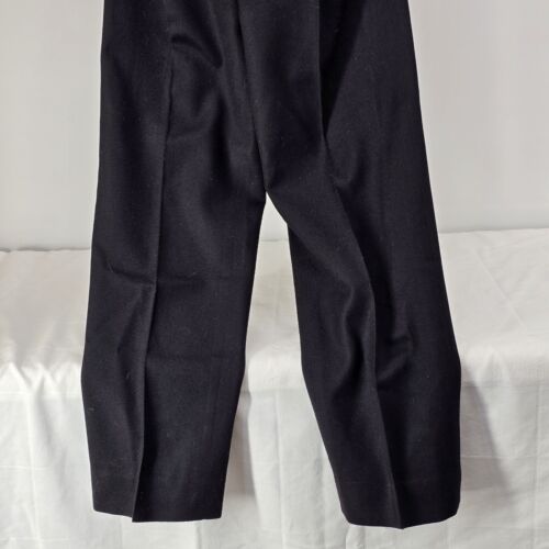 Emotions Black Women’s Slacks Size 8 Zip Front Pleated Wool Blend with Pockets