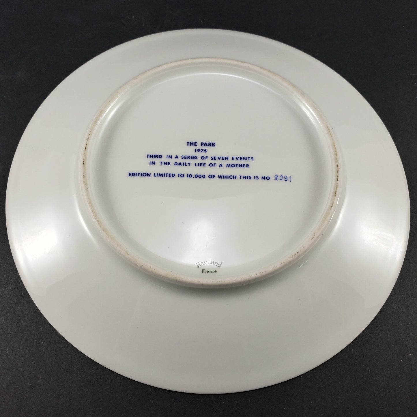 Haviland Limoges 3 Mother's Day Plates 1973 Breakfast 1974 The Wash & 1975 Park