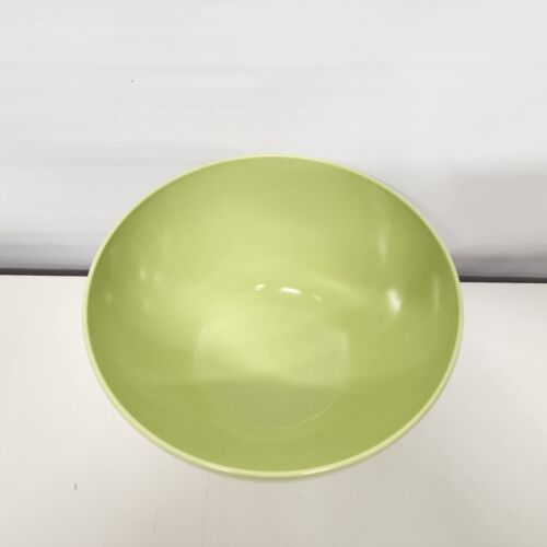 Melamine Salad Bowl Set Lime Green Vintage Taiwan Resin Molded Plastic 1980s