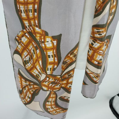 Ribbons & Bows Pattern Silk Rectangle Scarf 67" Kenneth J Lane Glentex Japan