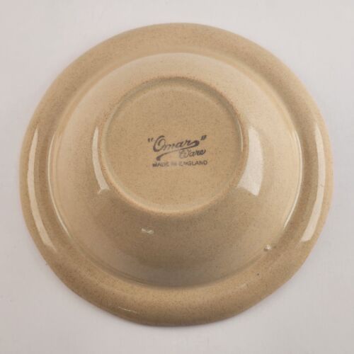 England Stoneware Bowl Cereal Omar Ware English Beige Orange Trim 6"