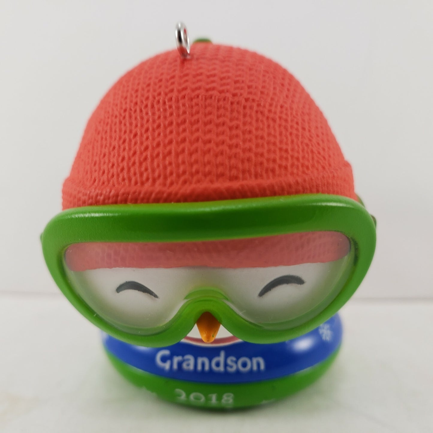 Grandson Hallmark Christmas Tree Ornament Snow Tubing Orville Wilson 2018 Boxed