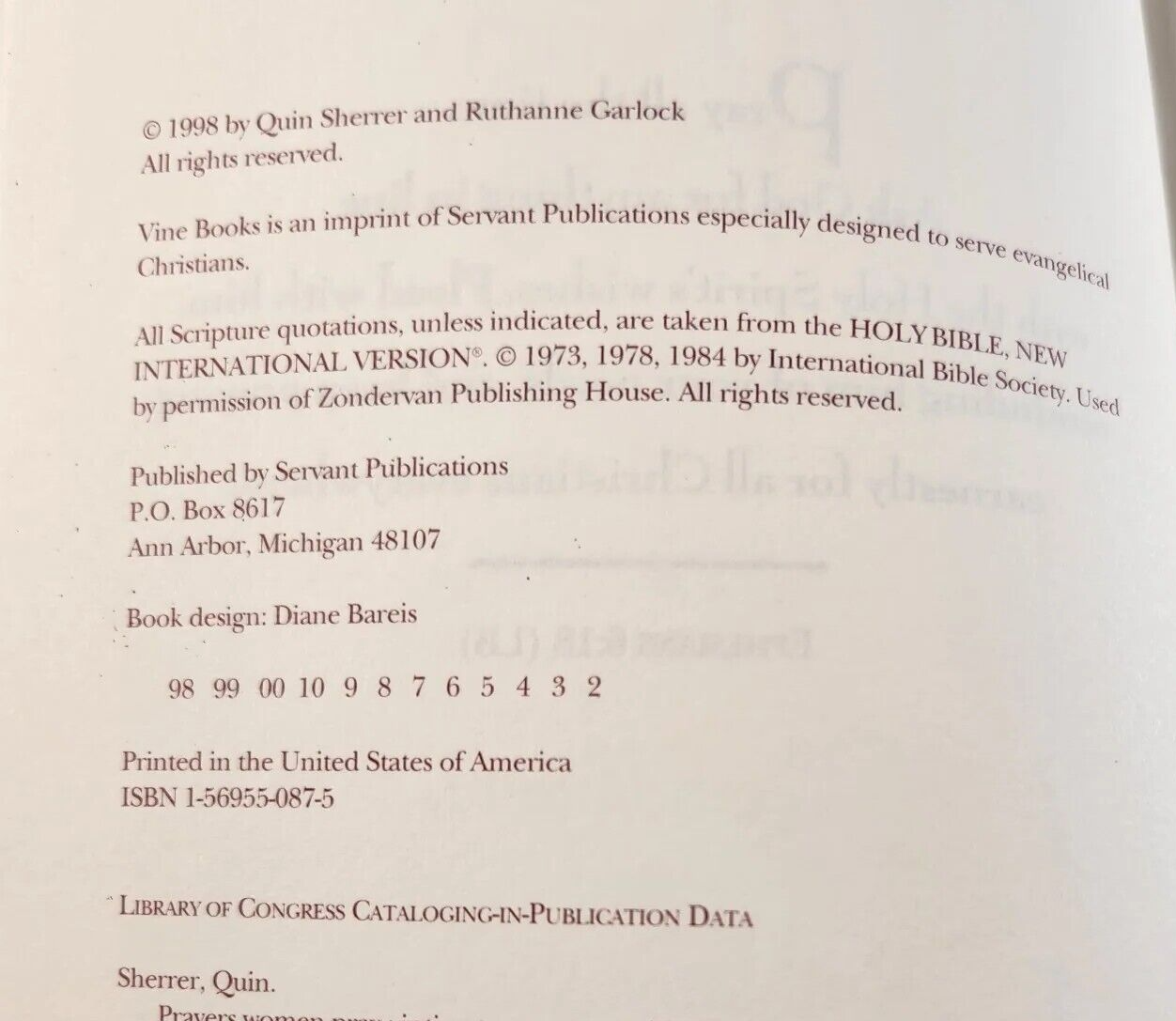 Prayers Woman Pray Intimate Moments With God By Quin Sherrer Softback