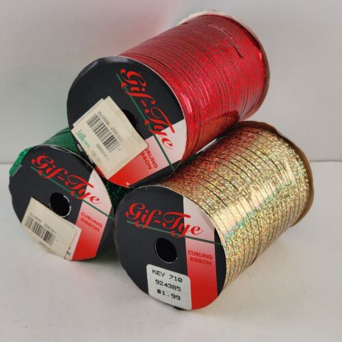 Lot of 15 Rolls Holiday Christmas Ribbons Curling Polyester Floral 8 Full Spools