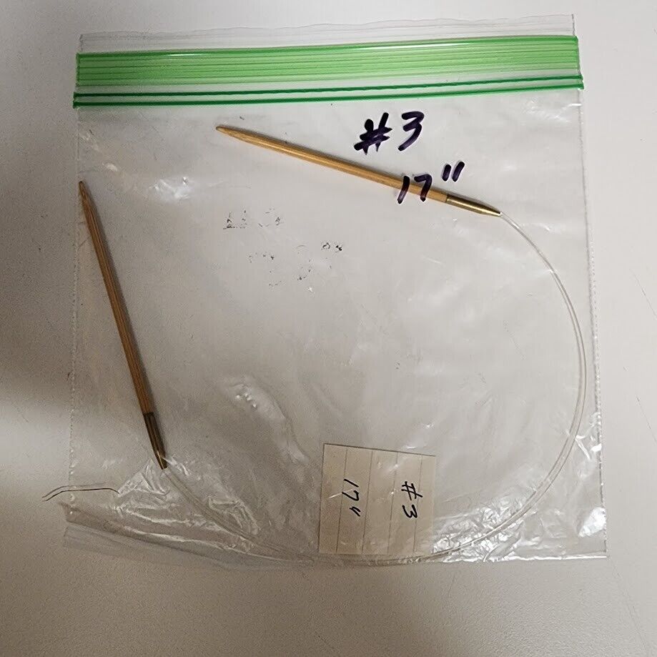 Circular Knitting Needle Bamboo Plastic Metal Size 0 - Size 7 Length 16" - 32"