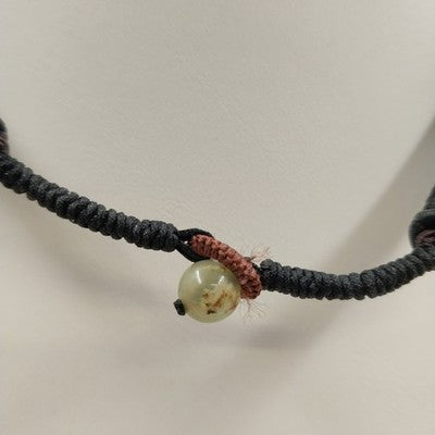 Boho Necklace Multicolor Disc Netting Statement Acrylic Cord Ball Loop Closure