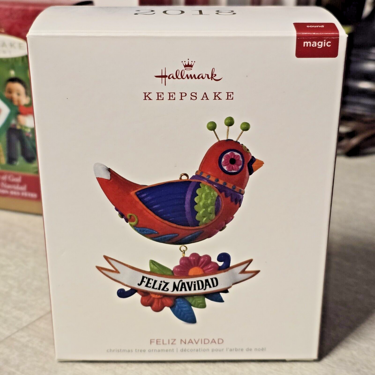 Hallmark Keepsake Christmas Ornament 2018 FELIZ NAVIDAD Bird by Sharon Visker