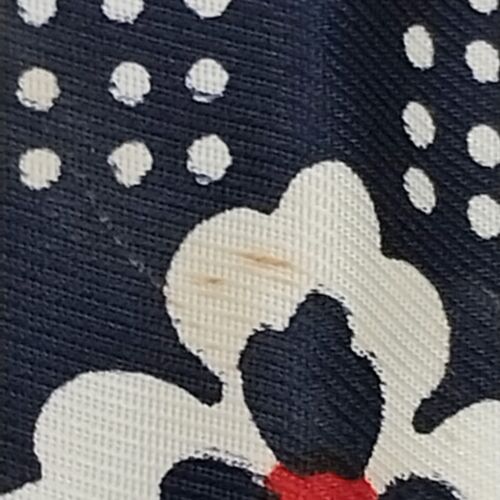 Betmar 1960s Blue Red Geometric Floral Square Scarf Handkerchief Polyester 21"