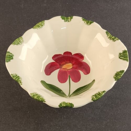 Blue Ridge Southern Pottery Beth Pattern Lugged Cereal Bowl Scalloped 7"