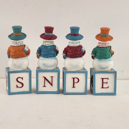 Avon Christmas Snowman Spelling Blocks Snow JOY Noel HOLY Hope 2003