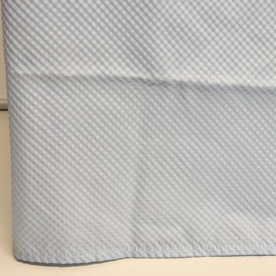 Soft Blue Polyester Square Pavers Honeycomb Waffle Cloth Pattern Shower Curtain