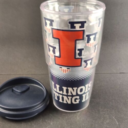 University Of Illinois Fighting Illini Tervis Tumbler with Blue Lid 16 FL Ounces
