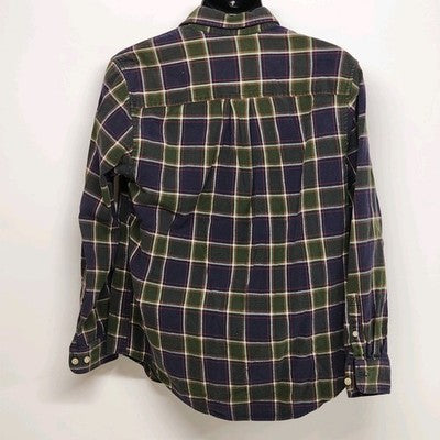 Timberland Men’s Medium Plaid Flannel Shirt Green BlueTimberland Button Down