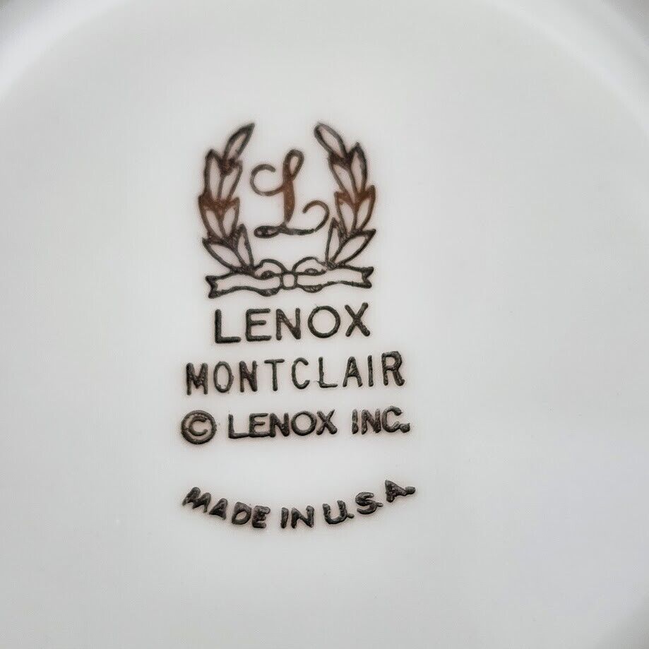Lenox Montclair China USA Vintage Components Elegant Cream Colored Platinum Trim