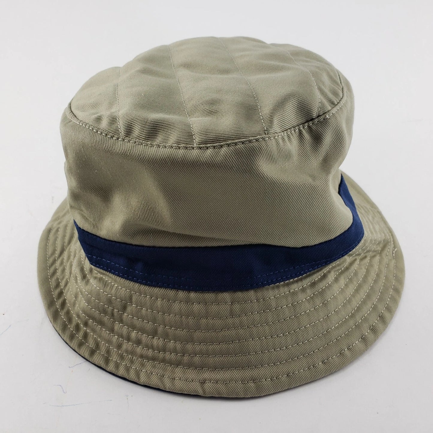 Reversible Bucket Fishing Hat Khaki Navy Cooling Action One Size Cotton 2" Brim