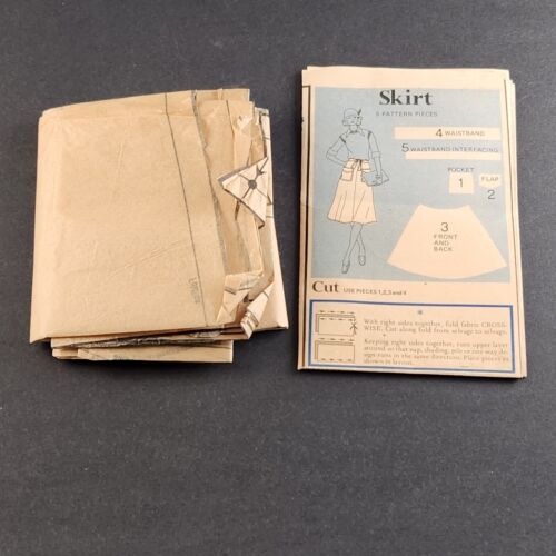 Butterick 4617 Vintage Sewing Pattern Misses Wrap and Go Skirt Size Medium