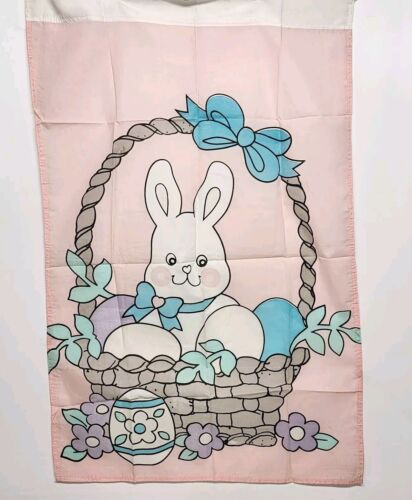 Easter Garden House Flag Bunny in a Basket Eggs 27"wx42"h Decoration Yard Door