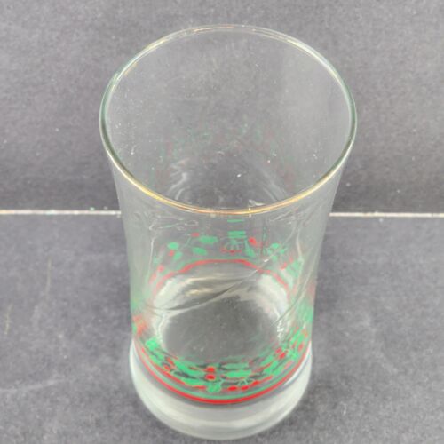 2 Arby's Various Style Glasses Christmas Holiday Holly Berry Cups Vintage