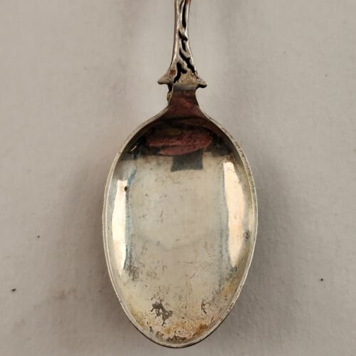 Greek Delphi Sphinx Sterling Silver Baby Spoon Vintage 4½" Long Intricate