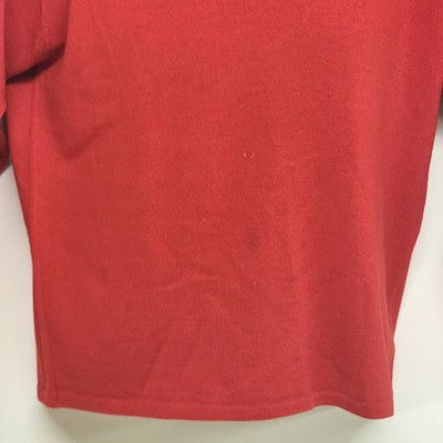 Henri Bendel Red Turtleneck Sweater S 100% Merino Wool Made in Italy Warm Soft