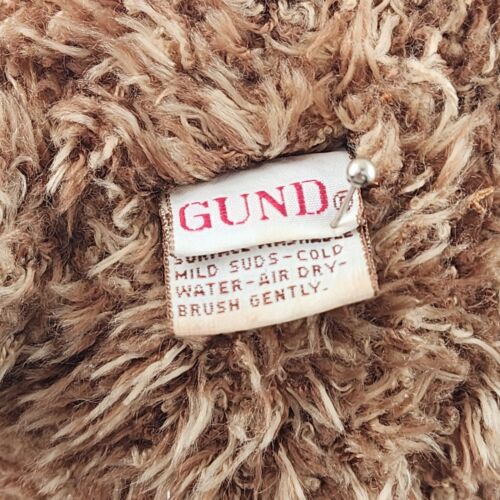 Gund Bear Plush Stuffed Animal Brown Rainbow Bow Bearessence 4980 12" Toy Stuffy