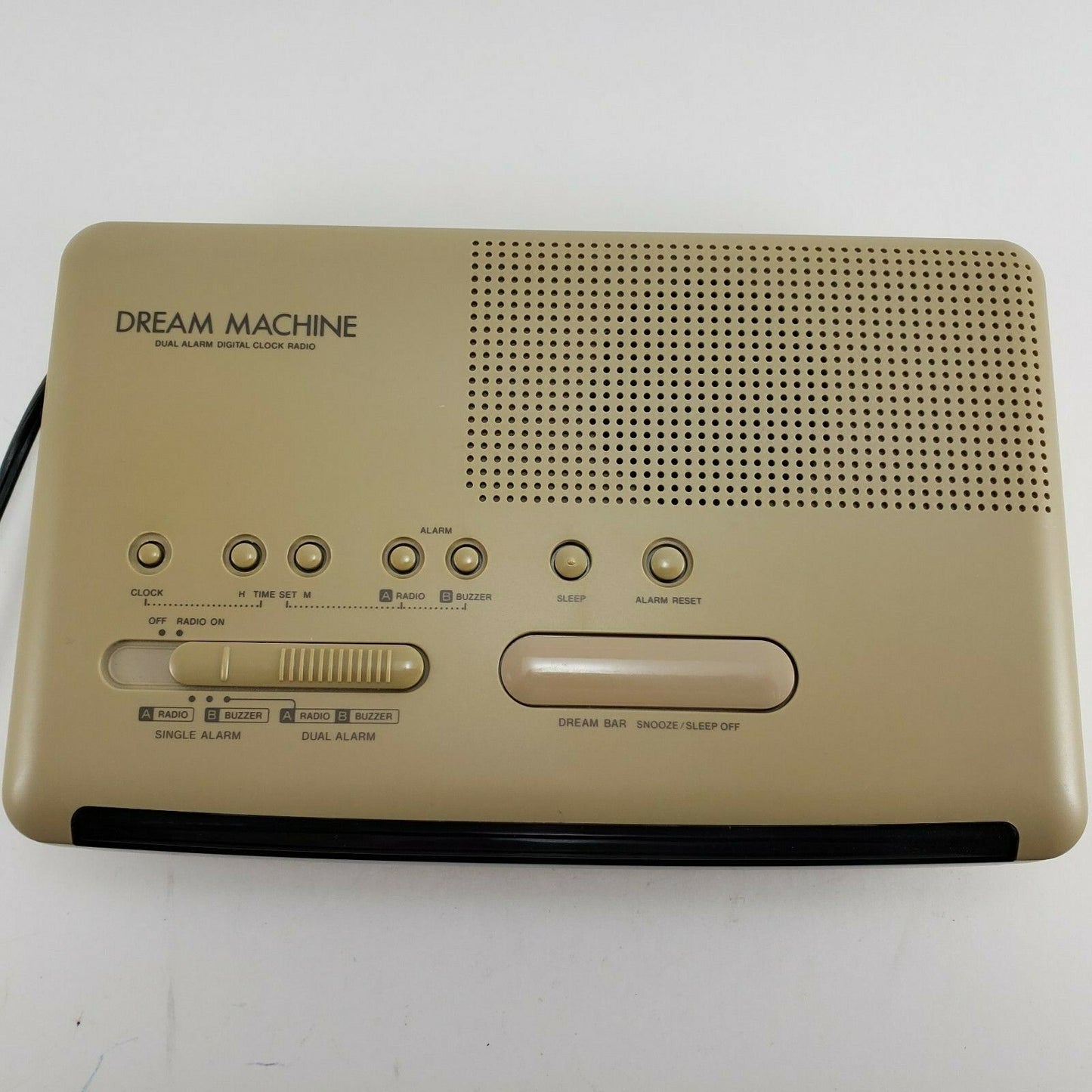 Sony ICF-C320 Dream Machine Alarm Clock AM/FM Radio Tan Color Tested Works