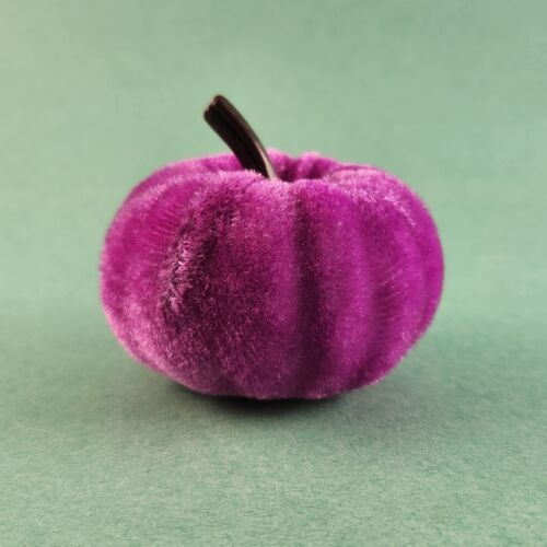 12 Velvet Pumpkins Colors Size Vary Purple Black Orange White Red Fall Decor