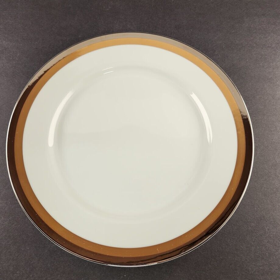 Fitz & Floyd Platine d'Or China Components Round Platinum & Gold Rim FF110 1981