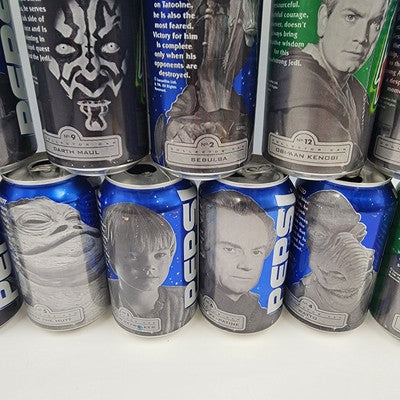 Star Wars Episode 1 The Phantom Menace Mt. Dew Pepsi 24 Empty Can Set 1999