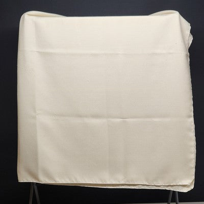 Off White Tablecloth w Waffle Woven Weave Motif Overlock Hem 50" x 70" Rectangle