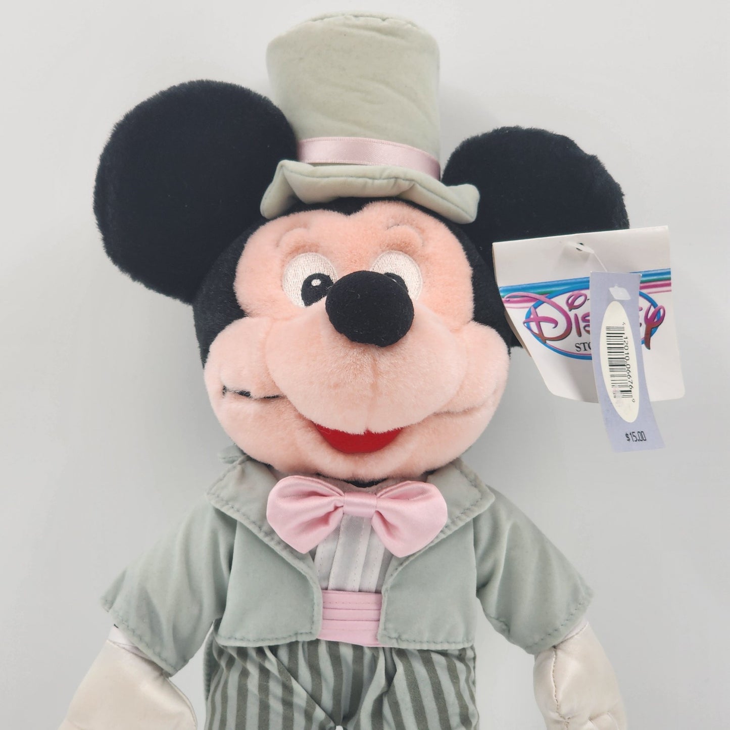 Walt Disney Mickey Mouse Groom Wedding Plush Tuxedo Top Hat Tie Stuffed Toy 12"