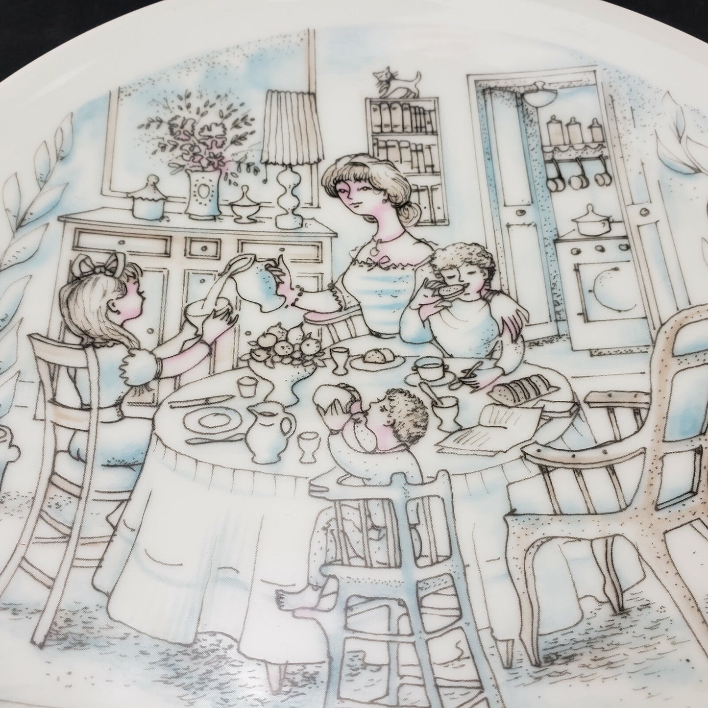 Haviland Limoges 3 Mother's Day Plates 1973 Breakfast 1974 The Wash & 1975 Park