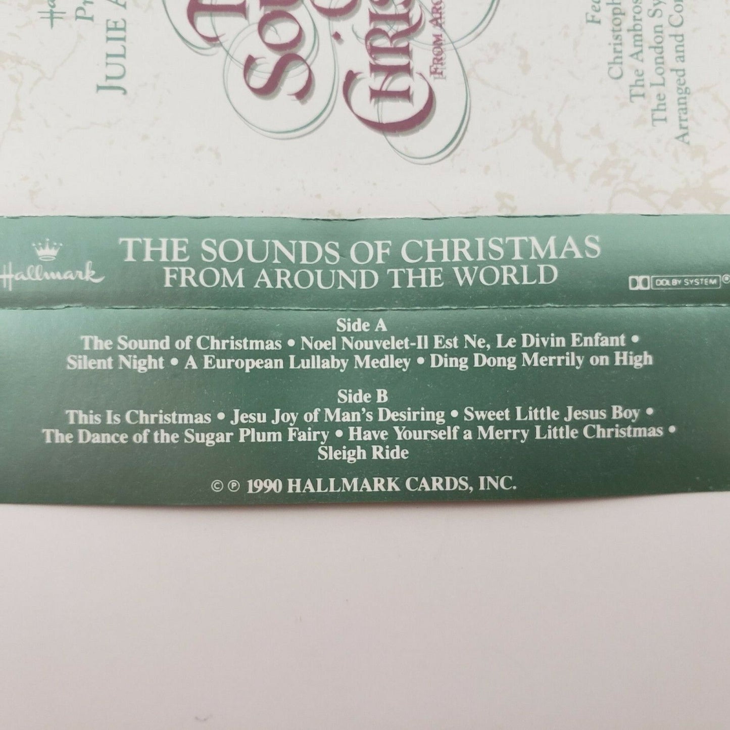 Julie Andrews The Sounds of Christmas From Around World Cassette Hallmark 1990